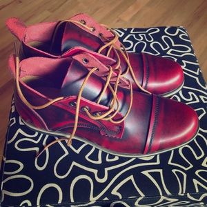 Never worn Handmade Red Boots